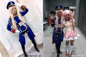 AKB48 Sheryl y Madoka 300x198 As meninas do grupo AKB48 fazem cosplay de anime